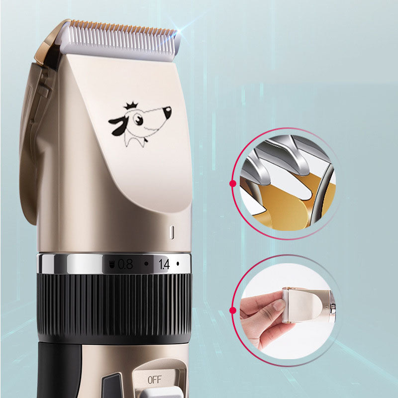 USB Rechargeable Electric Pet Clipper Razor Set Low Noise Pet Hair Trimmer