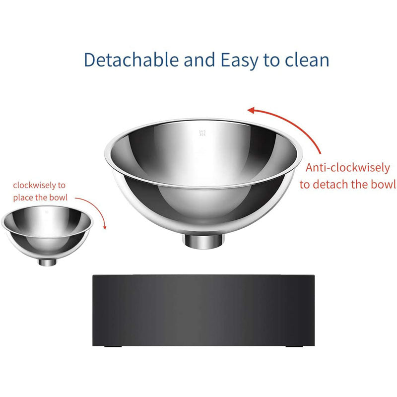Adjustable Stainless Steel Pet Dog Cat Double Bowls Anti-Slip