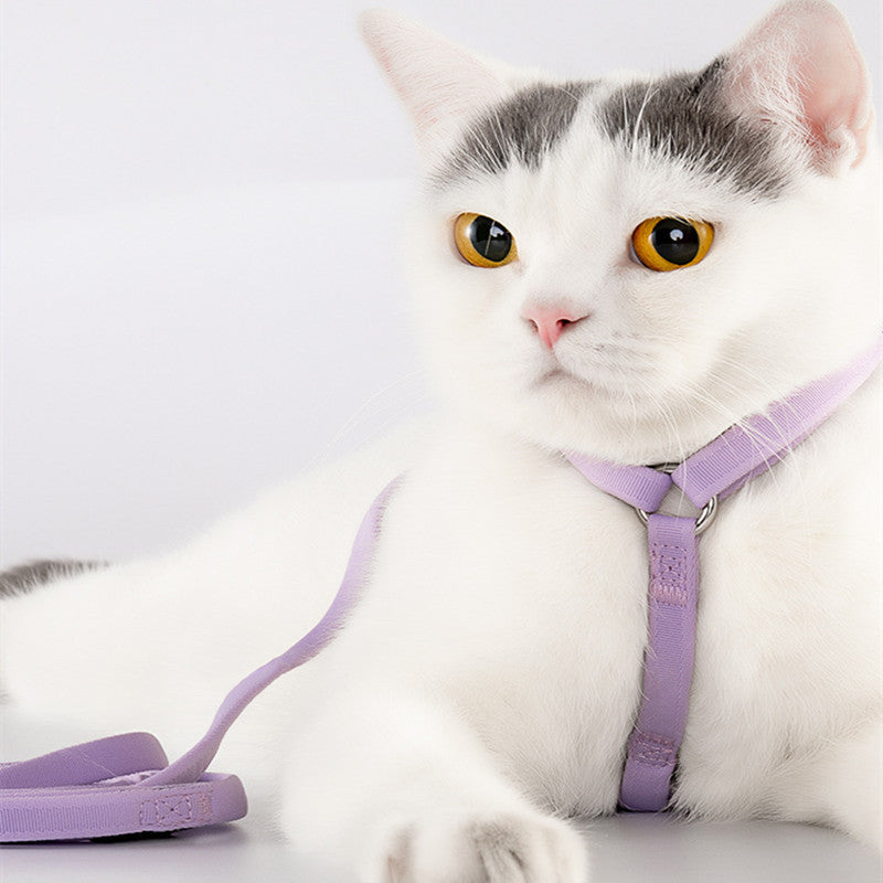 Cloth Cat And Dog I-shaped Chest Back Traction Rope